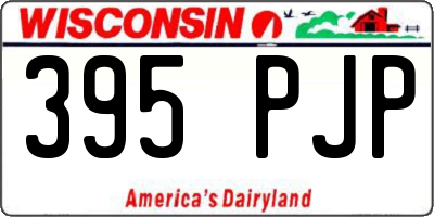 WI license plate 395PJP