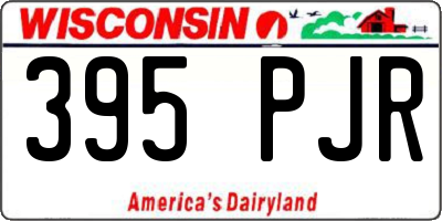 WI license plate 395PJR