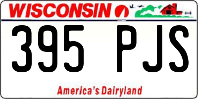 WI license plate 395PJS