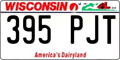 WI license plate 395PJT