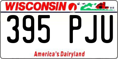 WI license plate 395PJU