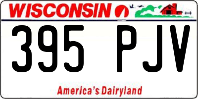 WI license plate 395PJV