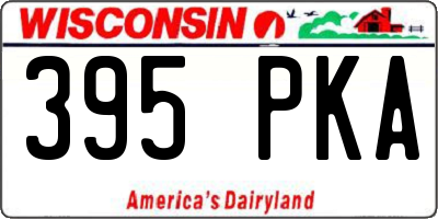 WI license plate 395PKA