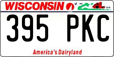 WI license plate 395PKC