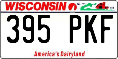 WI license plate 395PKF