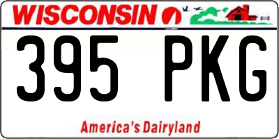 WI license plate 395PKG