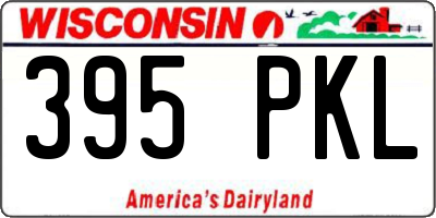 WI license plate 395PKL