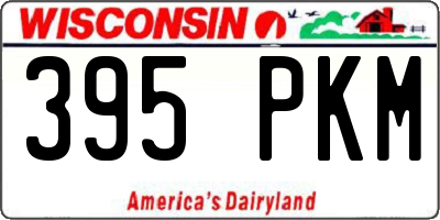 WI license plate 395PKM