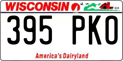WI license plate 395PKO