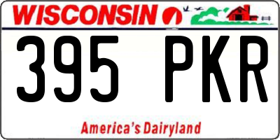 WI license plate 395PKR