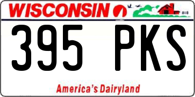 WI license plate 395PKS
