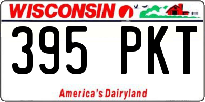 WI license plate 395PKT