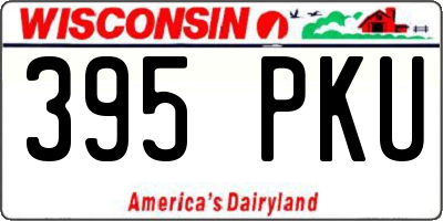 WI license plate 395PKU