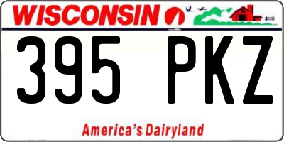 WI license plate 395PKZ