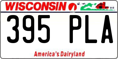 WI license plate 395PLA