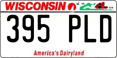 WI license plate 395PLD