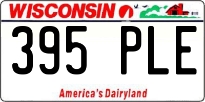 WI license plate 395PLE