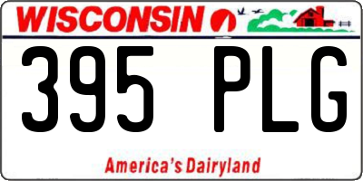 WI license plate 395PLG