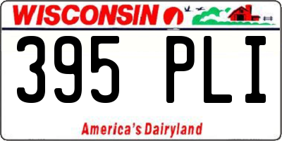 WI license plate 395PLI