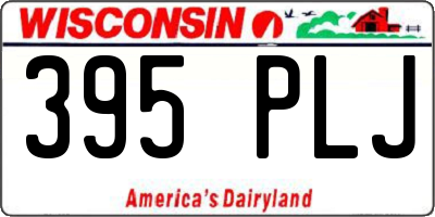 WI license plate 395PLJ
