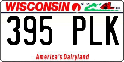 WI license plate 395PLK