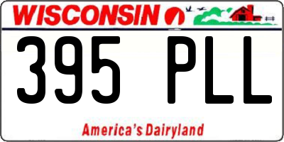 WI license plate 395PLL