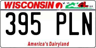 WI license plate 395PLN