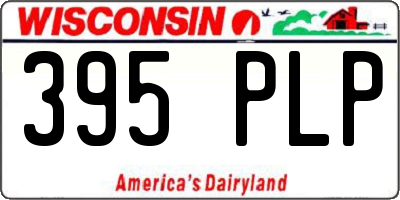 WI license plate 395PLP