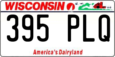 WI license plate 395PLQ
