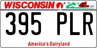 WI license plate 395PLR
