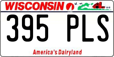 WI license plate 395PLS
