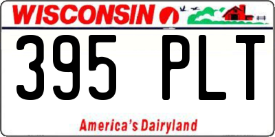 WI license plate 395PLT