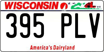 WI license plate 395PLV