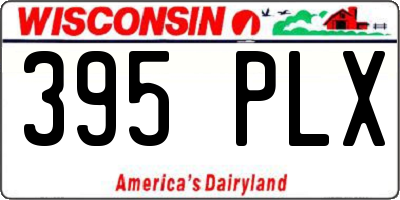 WI license plate 395PLX