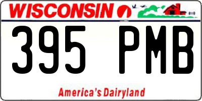 WI license plate 395PMB