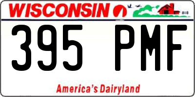 WI license plate 395PMF