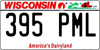 WI license plate 395PML