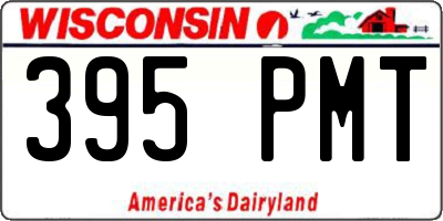 WI license plate 395PMT