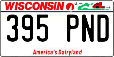 WI license plate 395PND