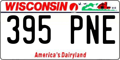 WI license plate 395PNE