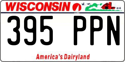 WI license plate 395PPN