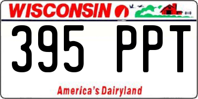 WI license plate 395PPT
