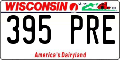 WI license plate 395PRE