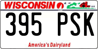 WI license plate 395PSK