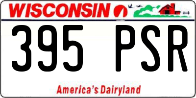 WI license plate 395PSR