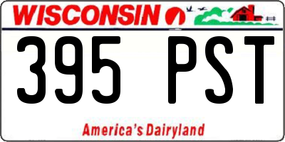 WI license plate 395PST