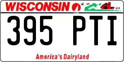 WI license plate 395PTI