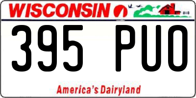 WI license plate 395PUO