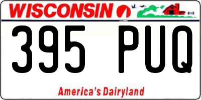 WI license plate 395PUQ