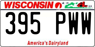 WI license plate 395PWW